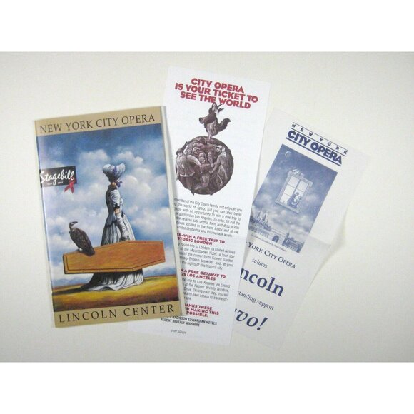 New City Opera Stagebill 1997 Lincoln Center Turandot Puccini Manahan Rowland - Picture 1 of 10